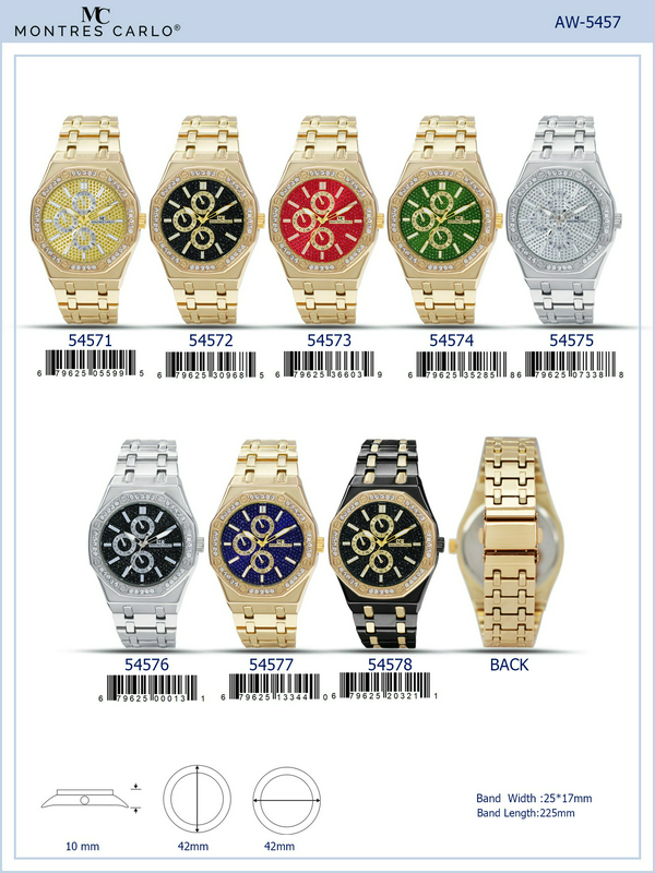 Gold CZ Stone Watch