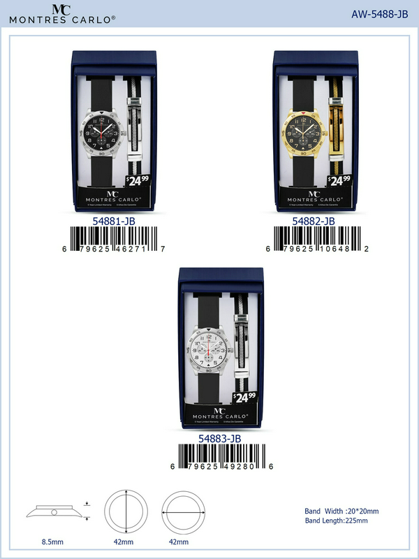 Gold Silicone Band Watch Duo