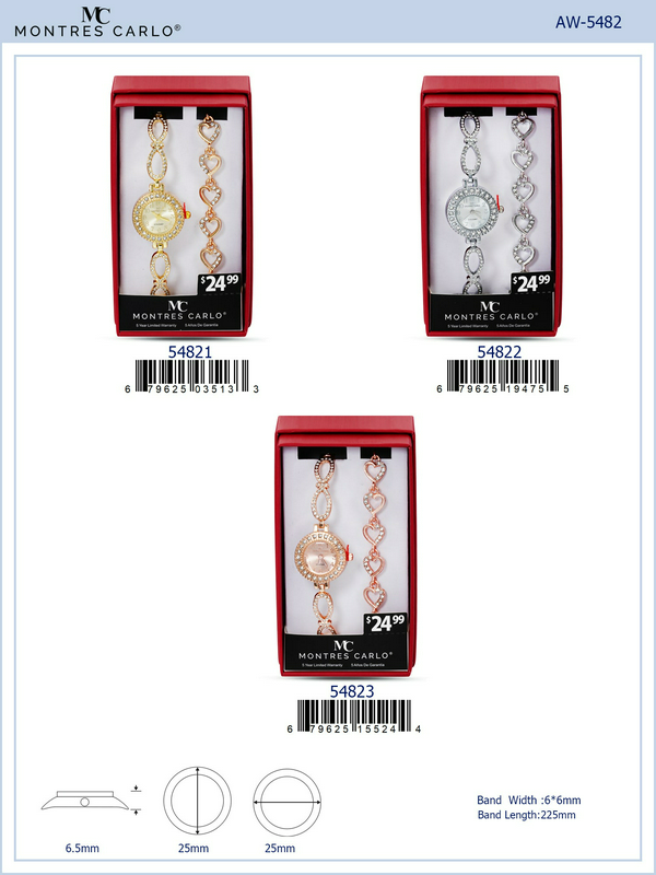 Gold Watch & Bracelet Luxury Set