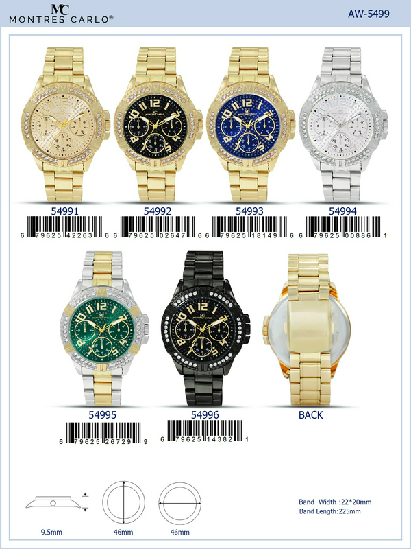 Silver CZ Stone Watch