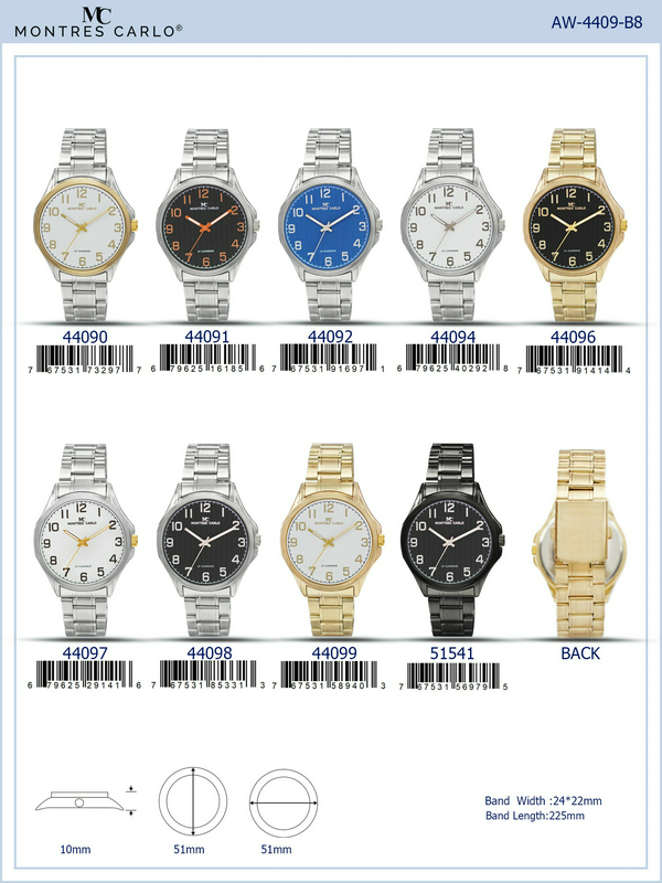 Silver Watch with White Dial