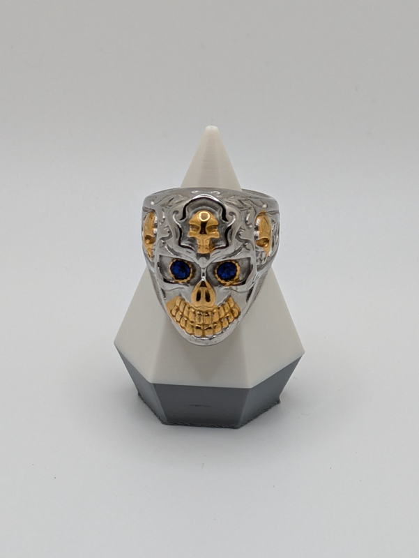 Gold Encrusted Skull Ring
