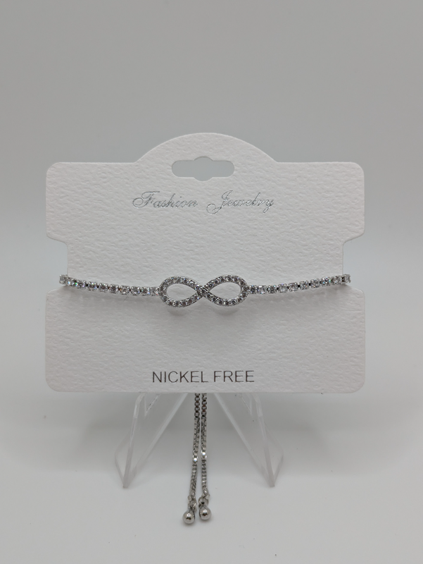 Silver & Diamond Infinity Bracelet