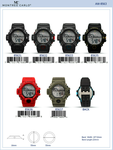 Red Camo LCD Sports Watch