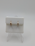 Gold & Diamond Crescent Moon Earrings