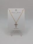 Gold & Diamond Cross Necklace