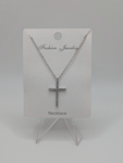 Silver & Diamond Cross Necklace
