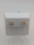 Gold & Diamond Square Cut Earrings